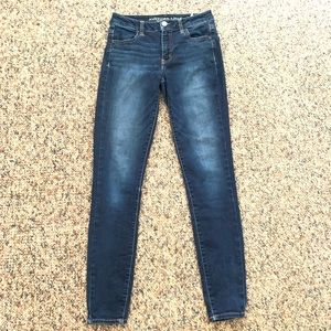 Ae high rise jeggings dark wash jeans